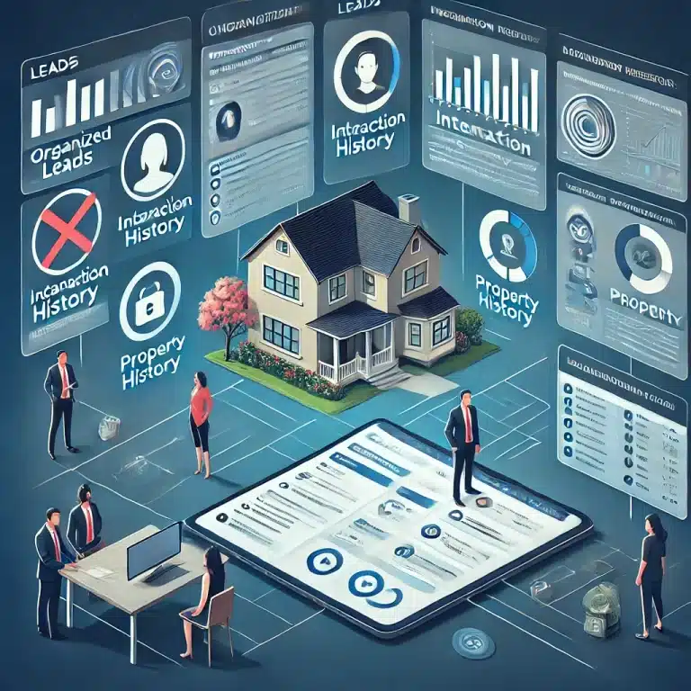 Illustrating A Crm Dashboard Tailored For Real Estate Agents.