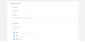 Google Tag Account Details
