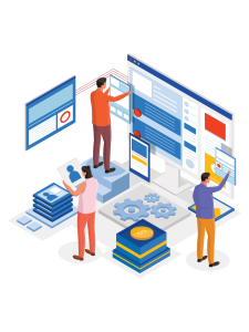 A Professional Web Development And Digital Marketing Team Building An Online Store